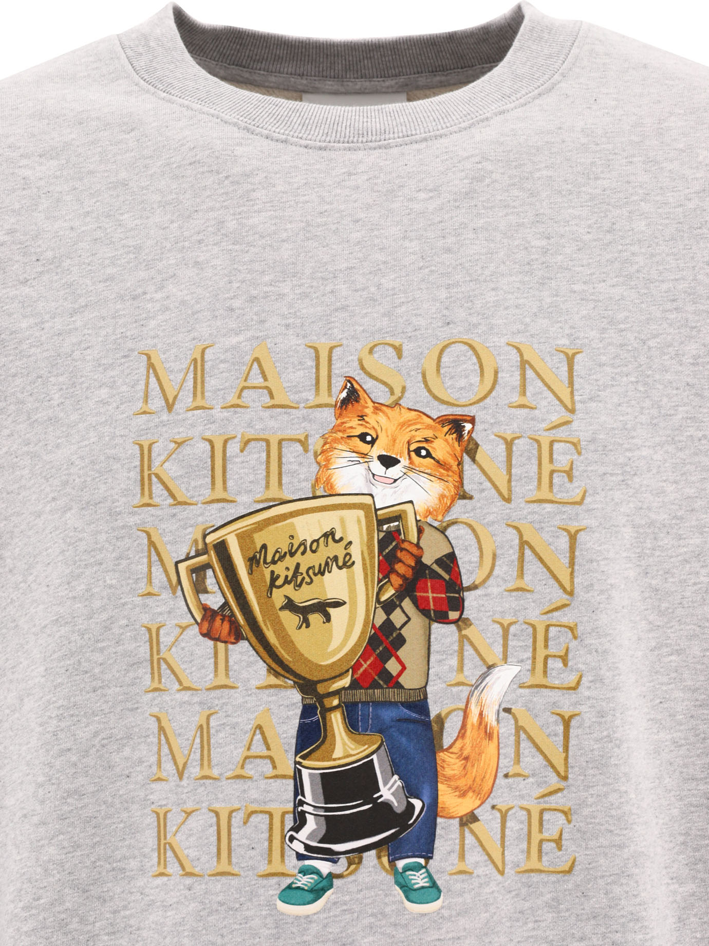 MAISON KITSUNÉ Grey Fox Champion sweatshirt